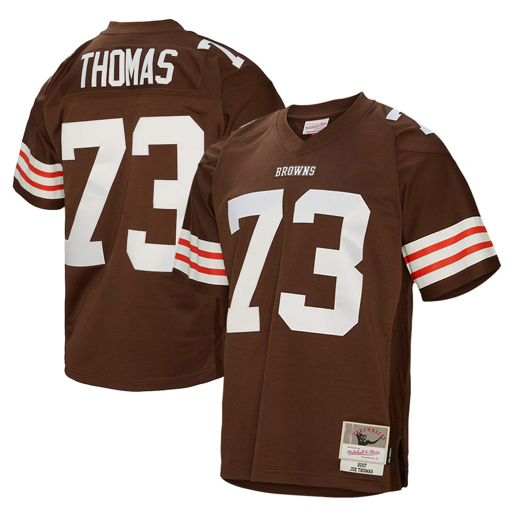 C.Browns #73 Joe Thomas Player Brown Mitchell & Ness 1963 Throwback Ldoa Stitched Jerseys