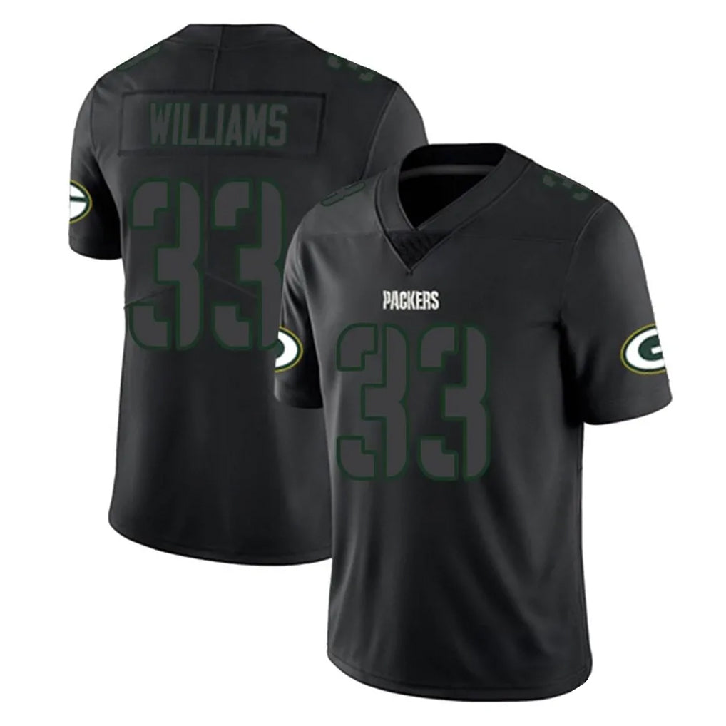 GB.Packers #33 Evan Williams Player Black Impact Limited Home Game Ldoa Stitched Jerseys