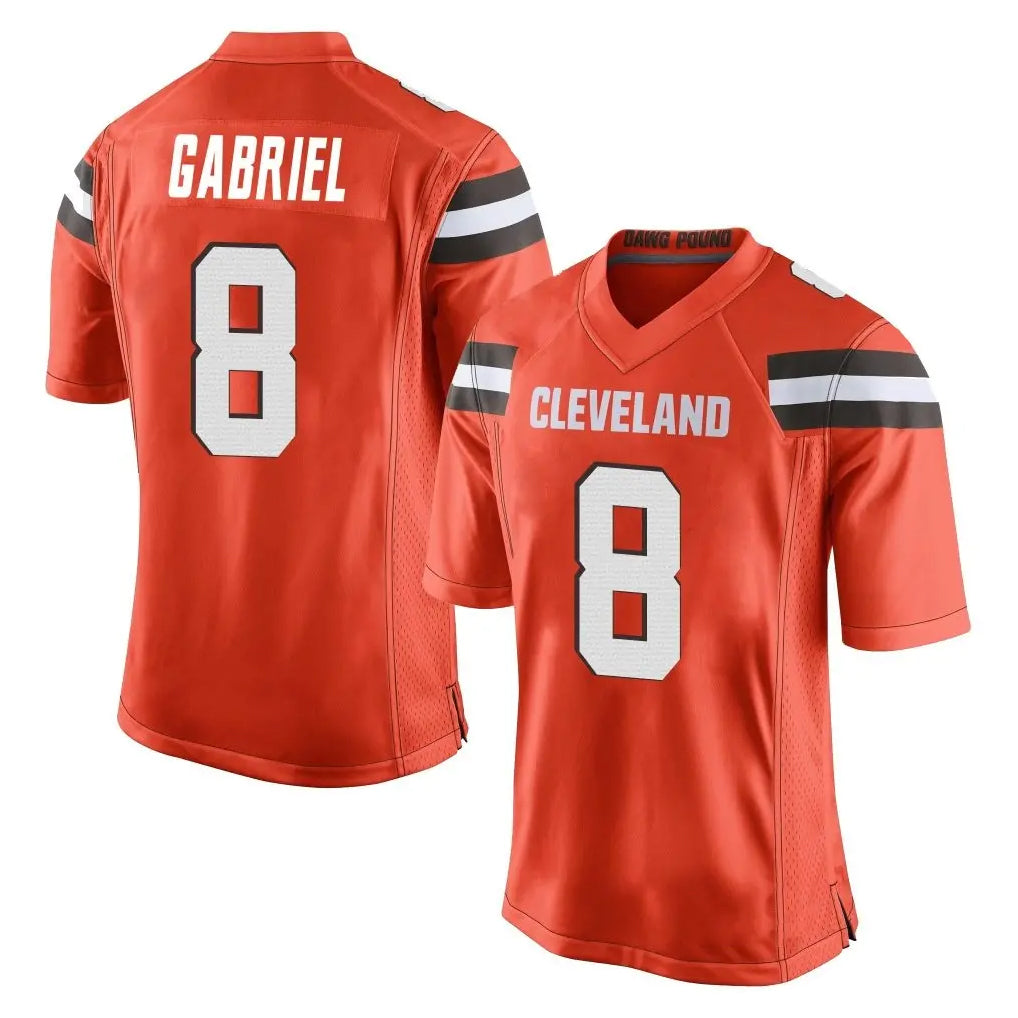 C.Browns #8 Dillon Gabriel Player Orange Home Game Ldoa Stitched Jerseys
