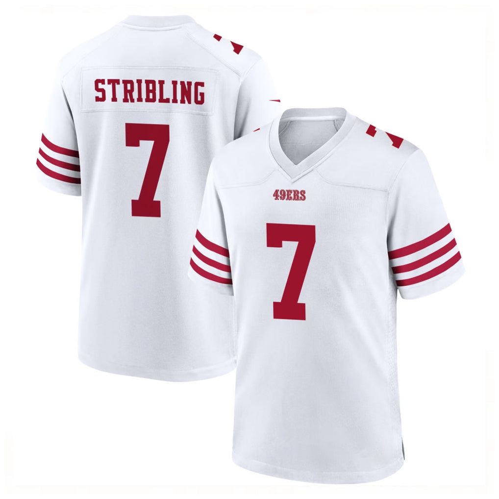 SF.49ers #7 De'Zhaun Stribling Player White Game Home Ldoa Stitched Jerseys