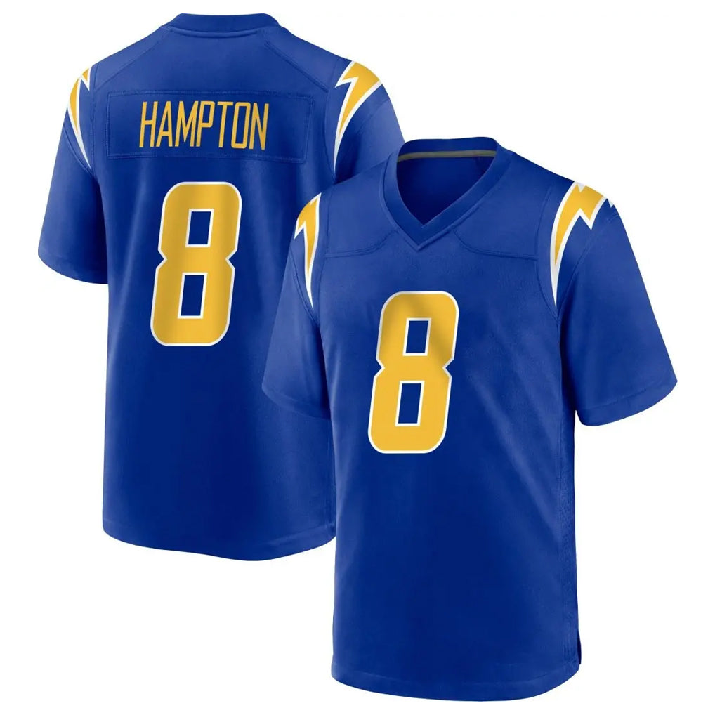 LA.Chargers #8 Omarion Hampton Player Royal Home Game Ldoa Stitched Jerseys
