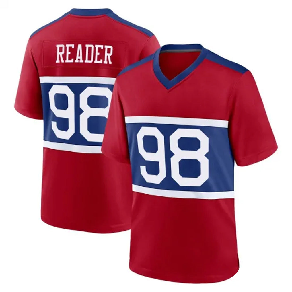 NY.Giants #98 DJ Reader Player Red Century Home Game Ldoa Stitched Jerseys