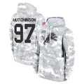 D.Lions #97 Aidan Hutchinson Player Arctic Camo Salute to Service Hoodies Limited Game Ldoa Stitched Jerseys