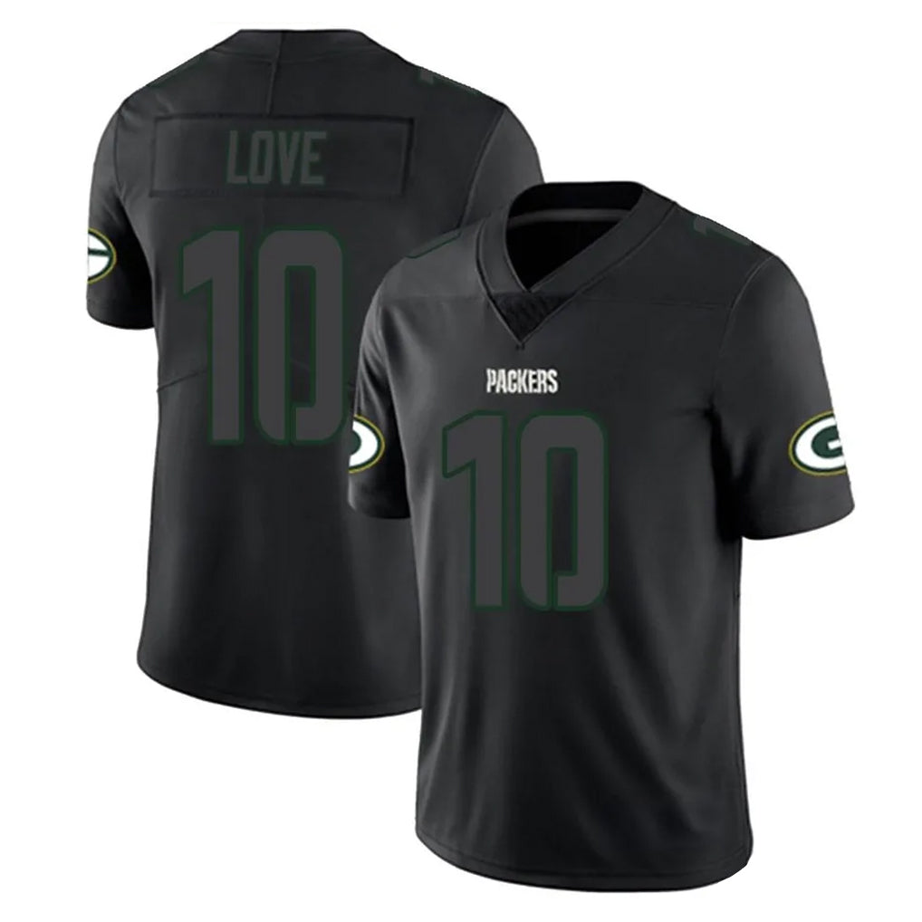 GB.Packers #10 Jordan Love Player Black Impact Limited Home Game Ldoa Stitched Jerseys