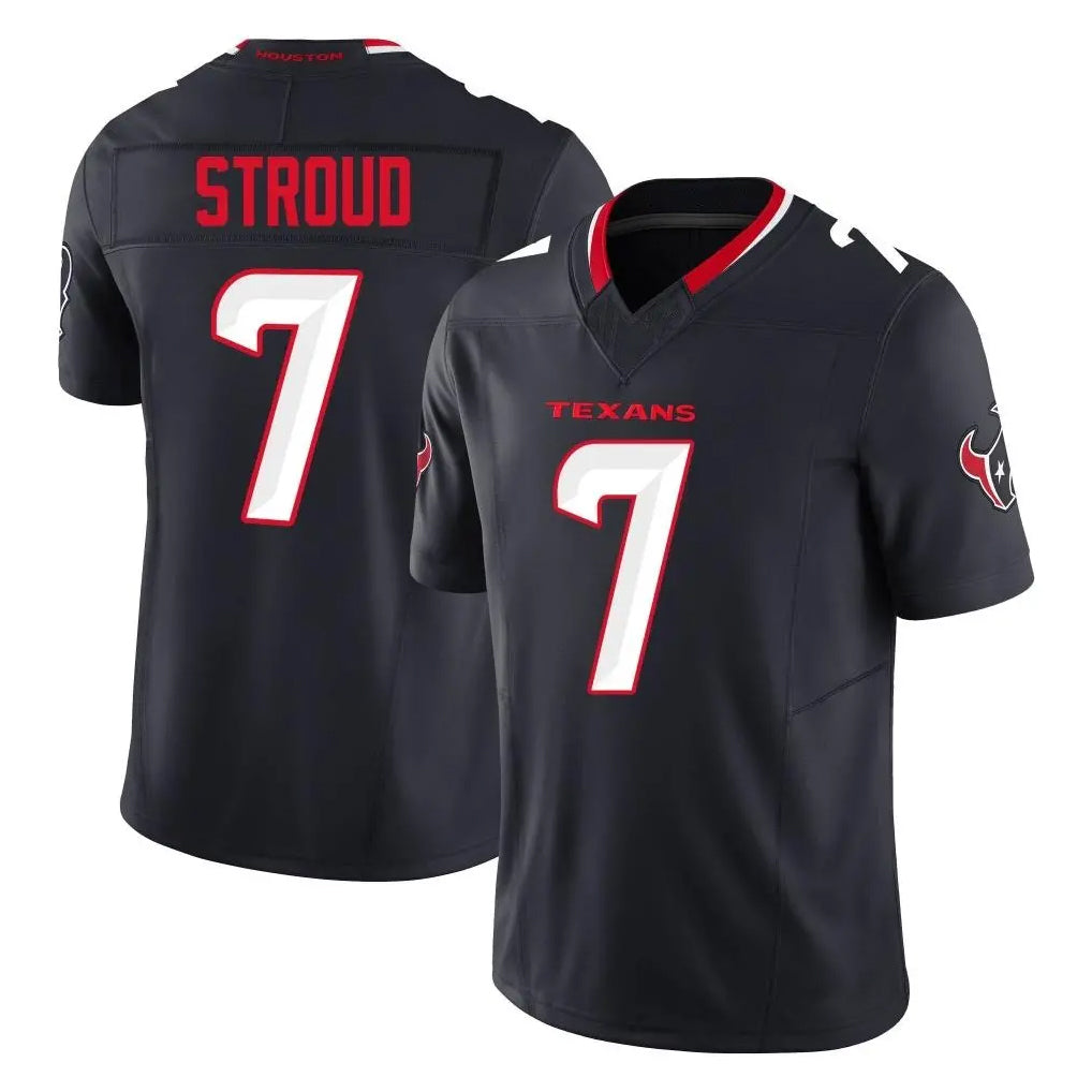 H.Texans #7 CJ Stroud Player Navy Limited Alternate Vapor F.U.S.E. Home Game Ldoa Stitched Jerseys