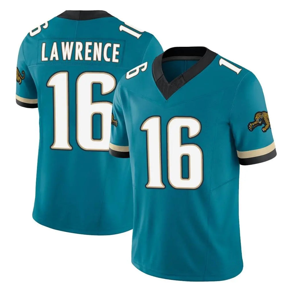 J.Jaguars #16 Trevor Lawrence Player Teal Prowler Throwback Vapor F.U.S.E. Limited Home Game Ldoa Stitched Jerseys
