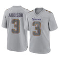 M.Vikings #3 Jordan Addison Player Gray Atmosphere Fashion Home Game Ldoa Stitched Jerseys