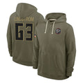 A.Falcons #63 Chris Lindstrom Player Olive 2025 Salute to Service Hoodies Ldoa Stitched Jerseys