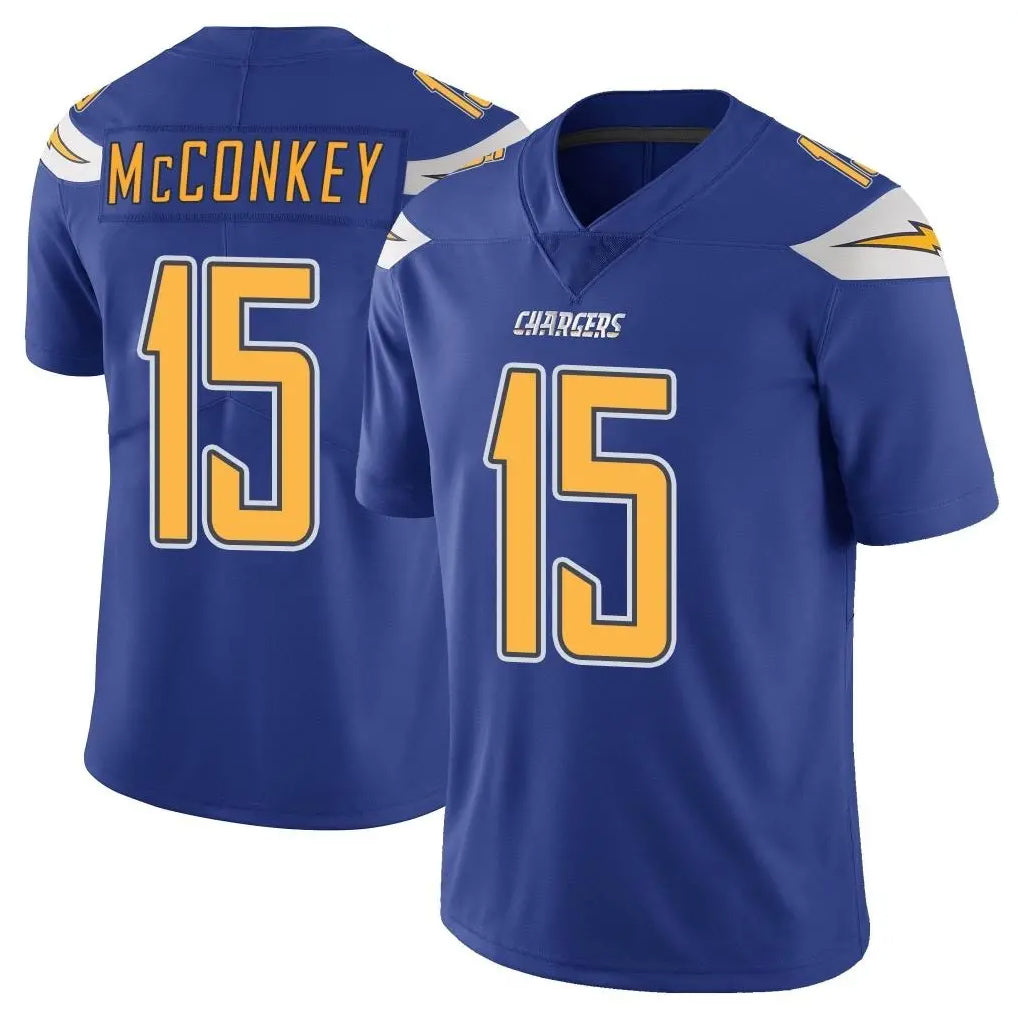 LA.Chargers #15 Ladd McConkey Player Royal Limited Color Rush Vapor Untouchable Home Game Ldoa Stitched Jerseys