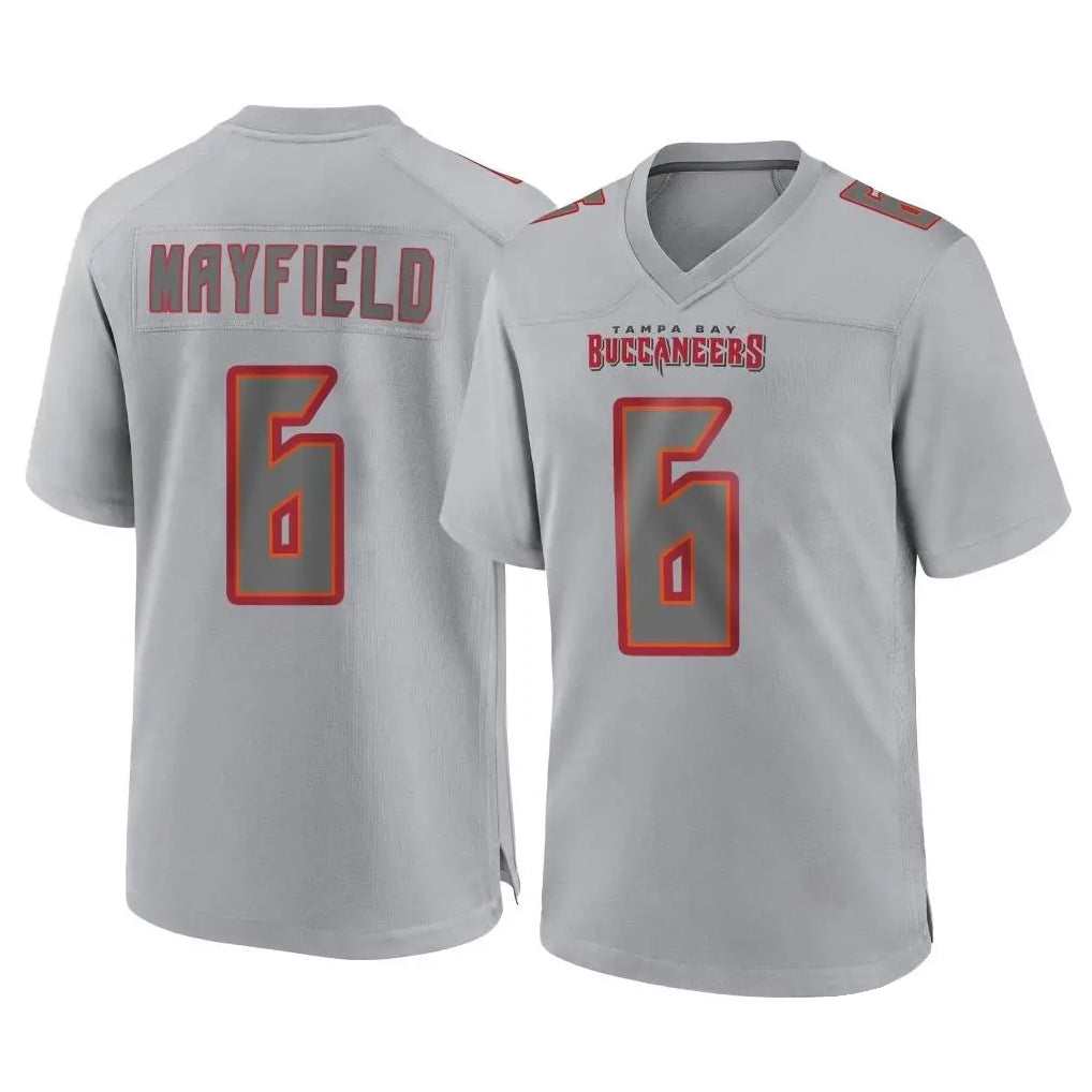 TB.Buccaneers #6 Baker Mayfield Player Gray Atmosphere Fashion Home Game Ldoa Stitched Jerseys