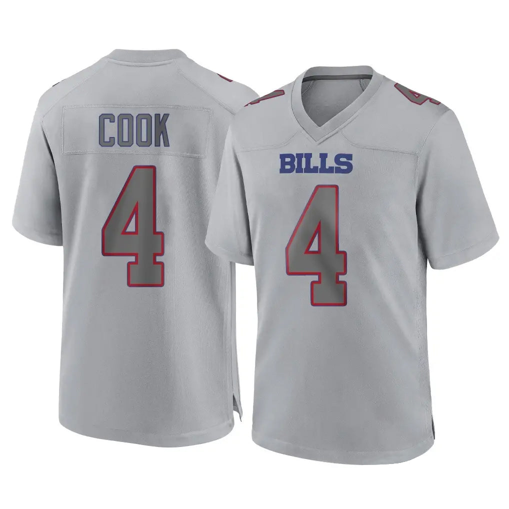 B.Bills #4 James Cook III Player Gray Fashion Home Game Ldoa Stitched Jerseys