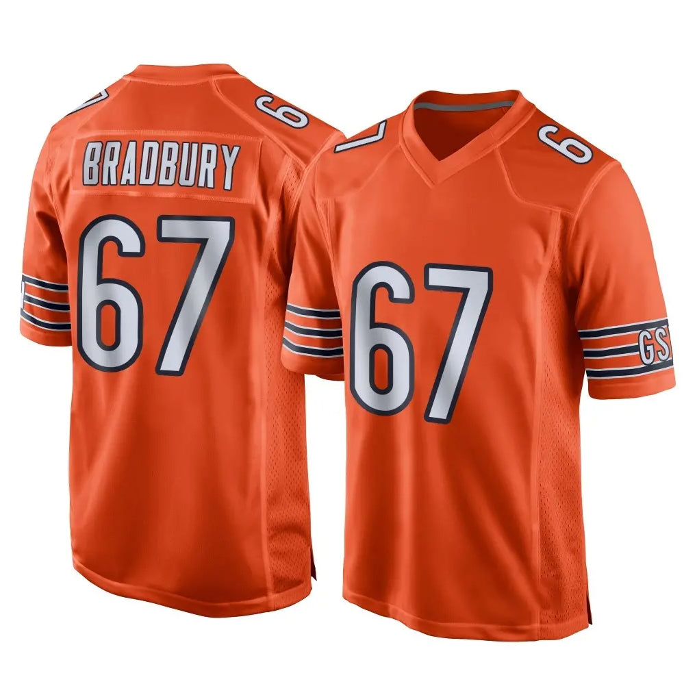 C.Bears #67 Garrett Bradbury Player Orange Home Game Ldoa Stitched Jerseys