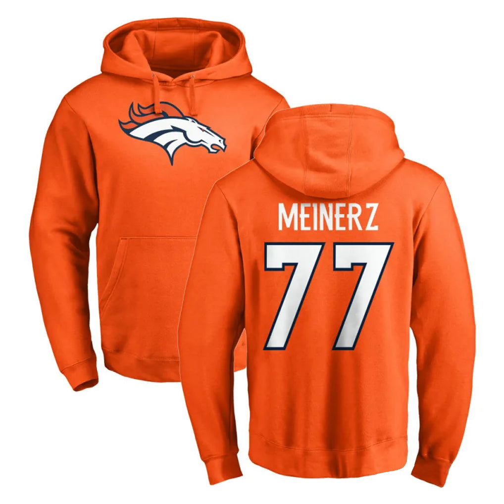 D.Broncos #77 Quinn Meinerz Player Orange Pullover Hoodie Limited Ldoa Stitched Jerseys