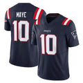 NE.Patriots #10 Drake Maye Player Navy Limited Vapor F.U.S.E. Home Game Ldoa Stitched Jerseys