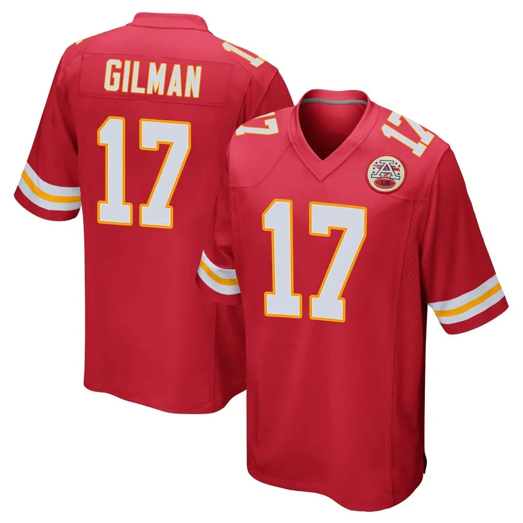 KC.Chiefs #17 Alohi Gilman Player Red Home Game Ldoa Stitched Jerseys