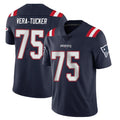 NE.Patriots #75 Alijah Vera-Tucker Player Navy Vapor Untouchable Home Game Ldoa Stitched Jerseys