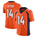 D.Broncos #14 Courtland Sutton Player Orange Color Vapor Untouchable Limited Game Ldoa Stitched Jerseys