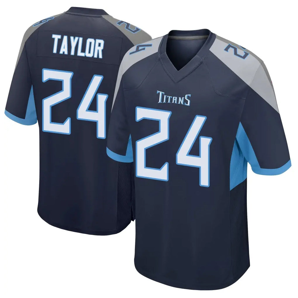 T.Titans #24 Alontae Taylor Player Navy Home Game Ldoa Stitched Jerseys