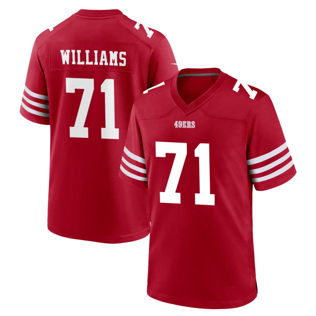 SF.49ers #71 Trent Williams Player Red Game Home Ldoa Stitched Jerseys