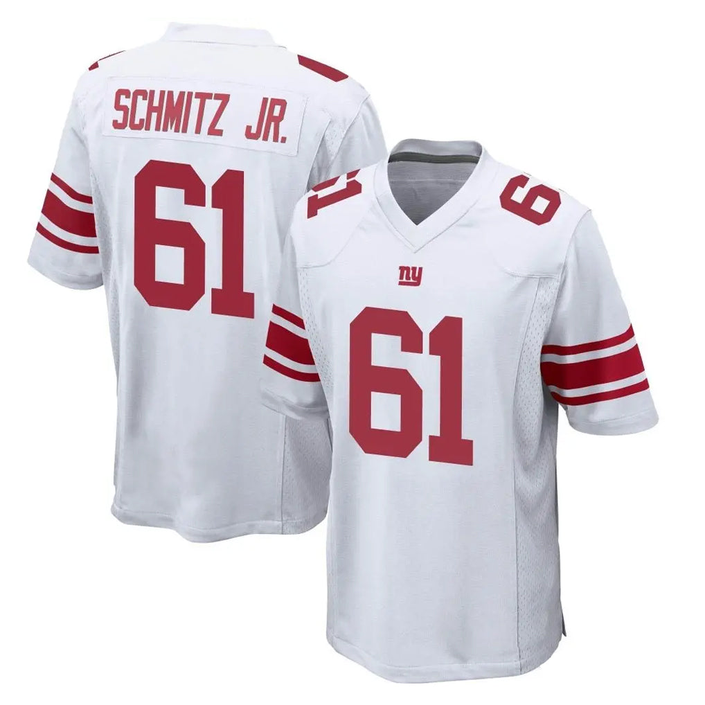 NY.Giants #61 John Michael Schmitz Jr. Player White Home Game Ldoa Stitched Jerseys
