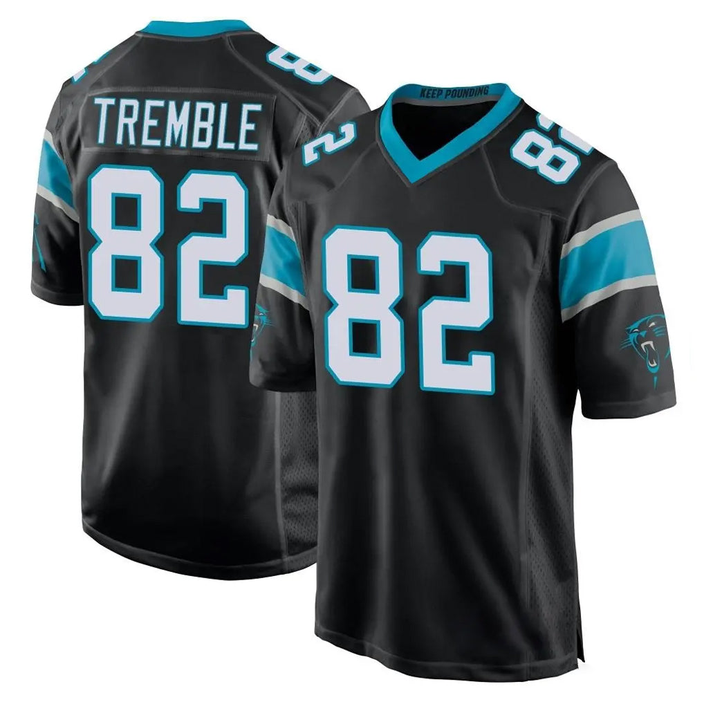 C.Panthers #82 Tommy Tremble Player Black Game Ldoa Stitched Jerseys