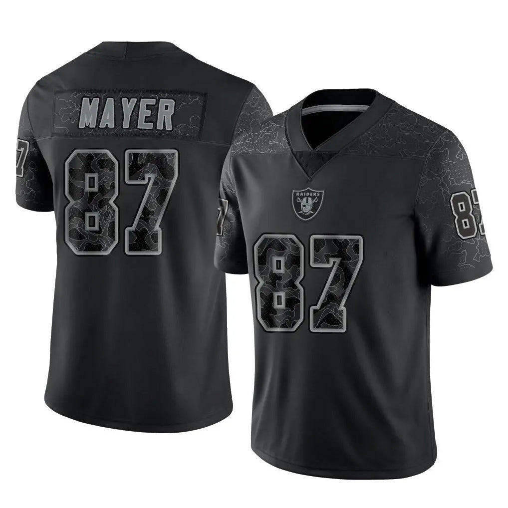 LV.Raiders #87 Michael Mayer Player Black Reflective Limited Game Ldoa Stitched Jerseys