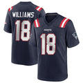 NE.Patriots #18 Kyle Williams Player Navy Home Game Ldoa Stitched Jerseys
