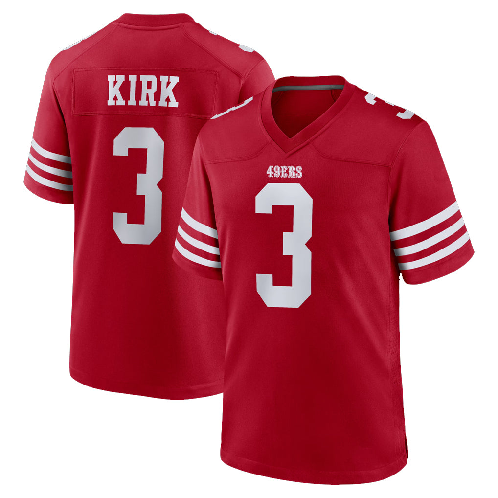 SF.49ers #3 Christian Kirk Player Red Game Home Ldoa Stitched Jerseys