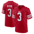 SF.49ers #3 Christian Kirk Player Red Game Home Ldoa Stitched Jerseys