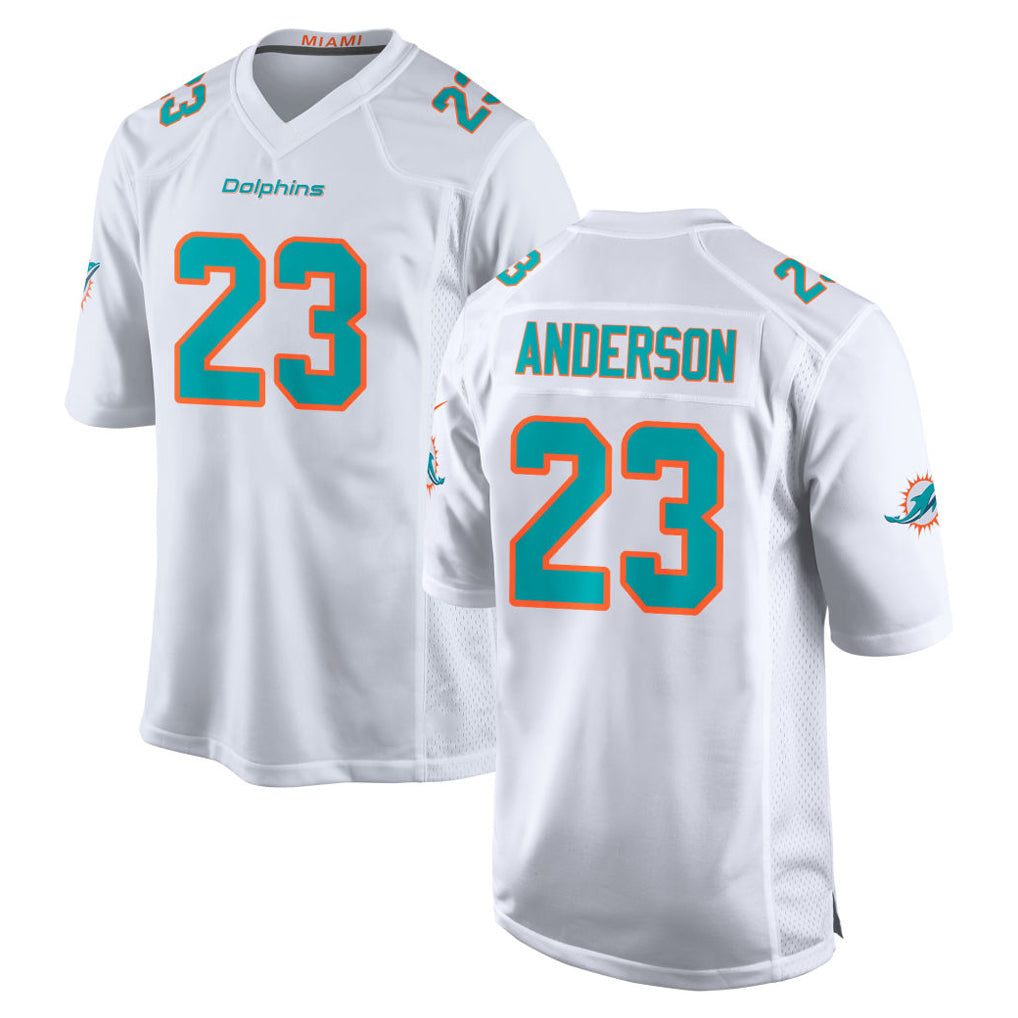 M.Dolphins #23 Zayne Anderson Player White Limited Home Game Ldoa Stitched Jerseys