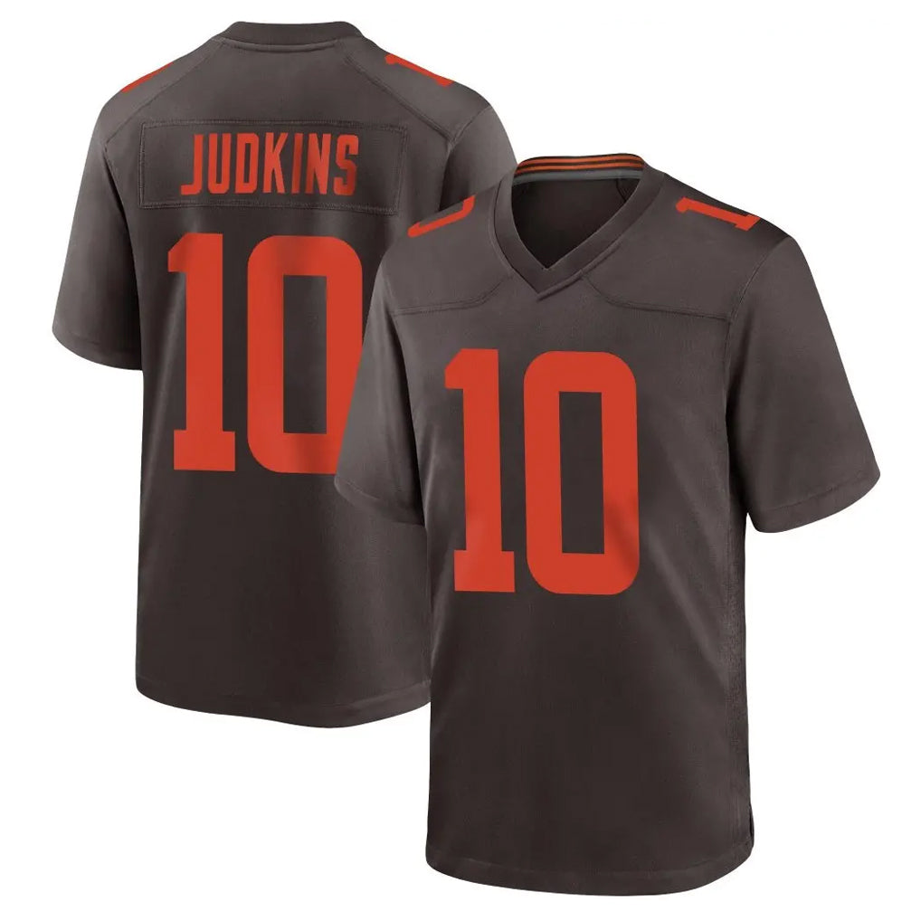 C.Browns #10 Quinshon Judkins Player Brown Alternate Home Game Ldoa Stitched Jerseys