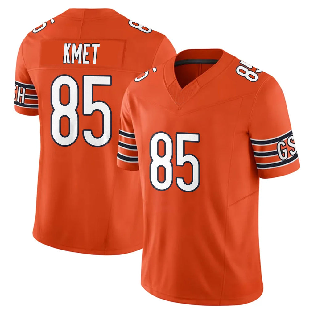 C.Bears #85 Cole Kmet Player Orange Vapor F.U.S.E. Limited Home Game Ldoa Stitched Jerseys