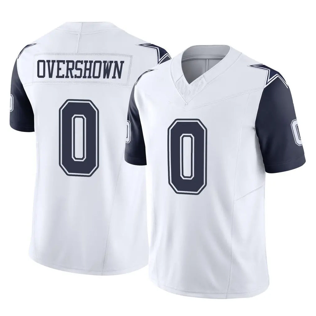 D.Cowboys #0 DeMarvion Overshown Player White-Navy Limited Vapor F.U.S.E. Home Game Ldoa Stitched Jerseys