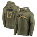 D.Broncos #17 Jaylen Waddle Player Olive Salute to Service Pullover Hoodies Home Game Ldoa Stitched Jerseys