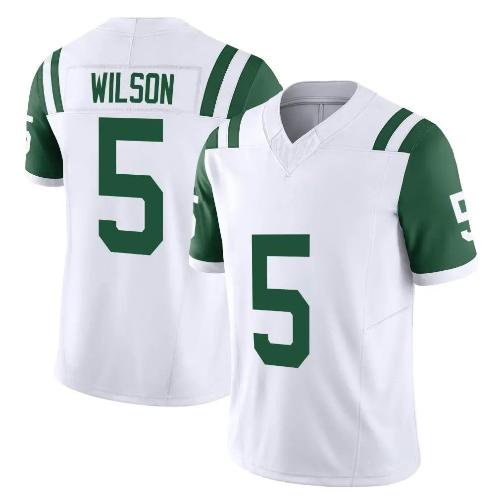 NY.Jets #5 Garrett Wilson Player White Limited Classic Vapor F.U.S.E. Home Game Ldoa Stitched Jerseys