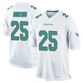 M.Dolphins #25 Tyrel Dodson Player White Home Game Ldoa Stitched Jerseys
