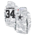 D.Cowboys #34 Jalen Thompson Player Arctic Camo Salute to Service Hoodies Limited Game Ldoa Stitched Jerseys