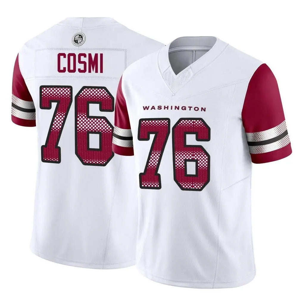 W.Commanders #76 Sam Cosmi Player White Vapor F.U.S.E. Limited Home Game Ldoa Stitched Jerseys
