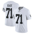LV.Raiders #71 DJ Glaze Player White Limited Vapor Untouchable Home Game Ldoa Stitched Jerseys