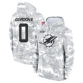 M.Dolphins #0 Ollie Gordon II Player Arctic Camo Salute to Service Hoodies Limited Game Ldoa Stitched Jerseys