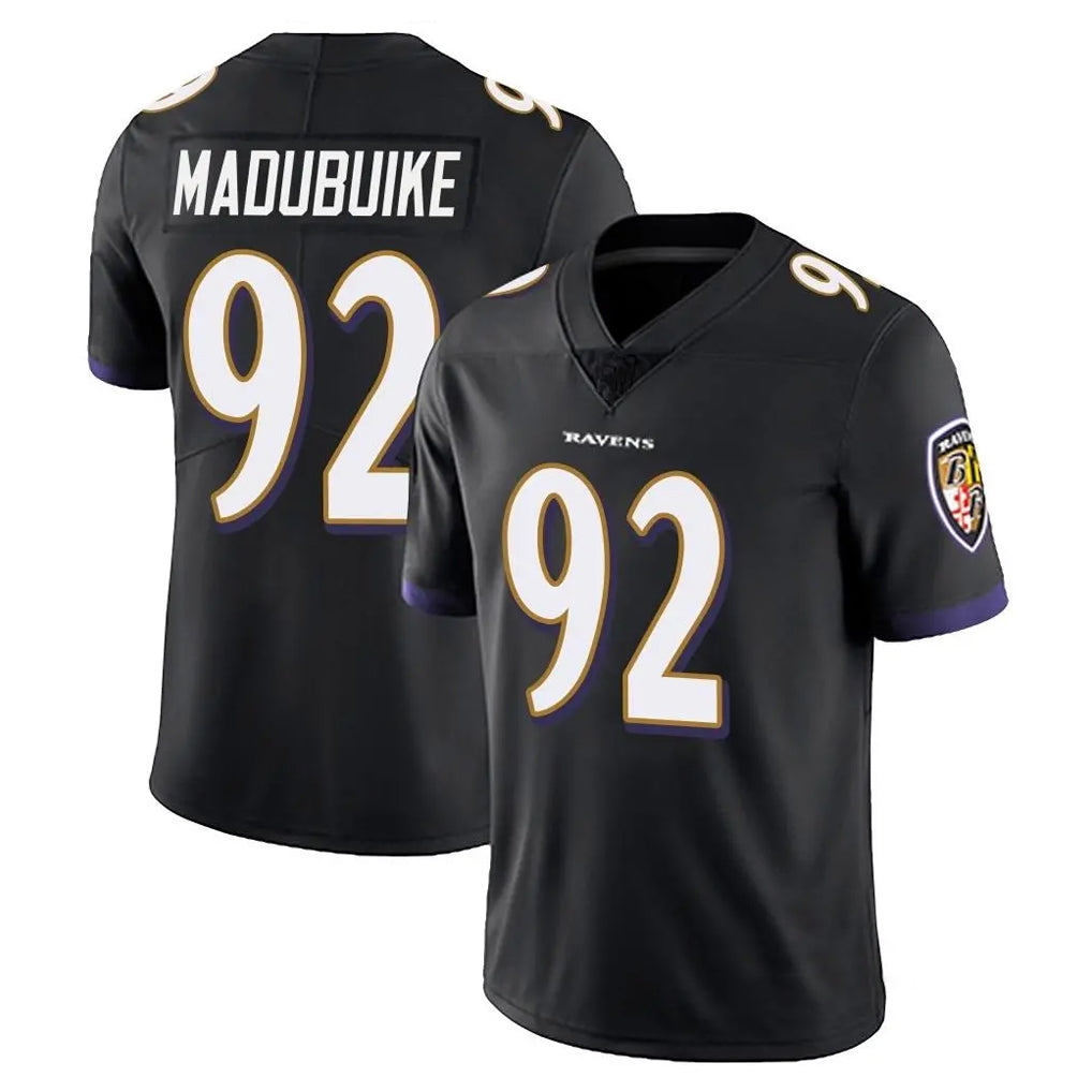 B.Ravens #92 Nnamdi Madubuike Player Black Vapor Untouchable Limited Home Game Ldoa Stitched Jerseys