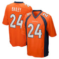 D.Broncos #24 Champ Bailey Player Orange Color Home Game Ldoa Stitched Jerseys