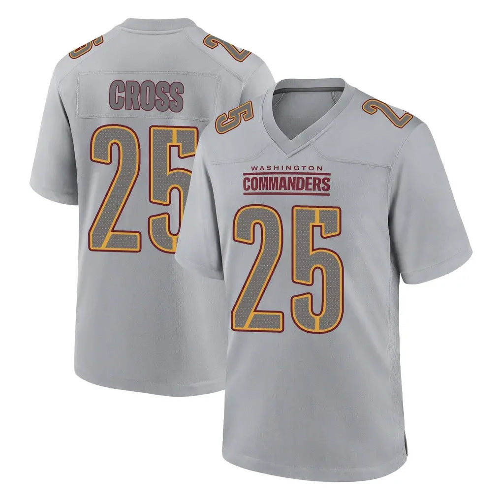 W.Commanders #25 Nick Cross Player Gray Atmosphere Fashion Home Game Ldoa Stitched Jerseys