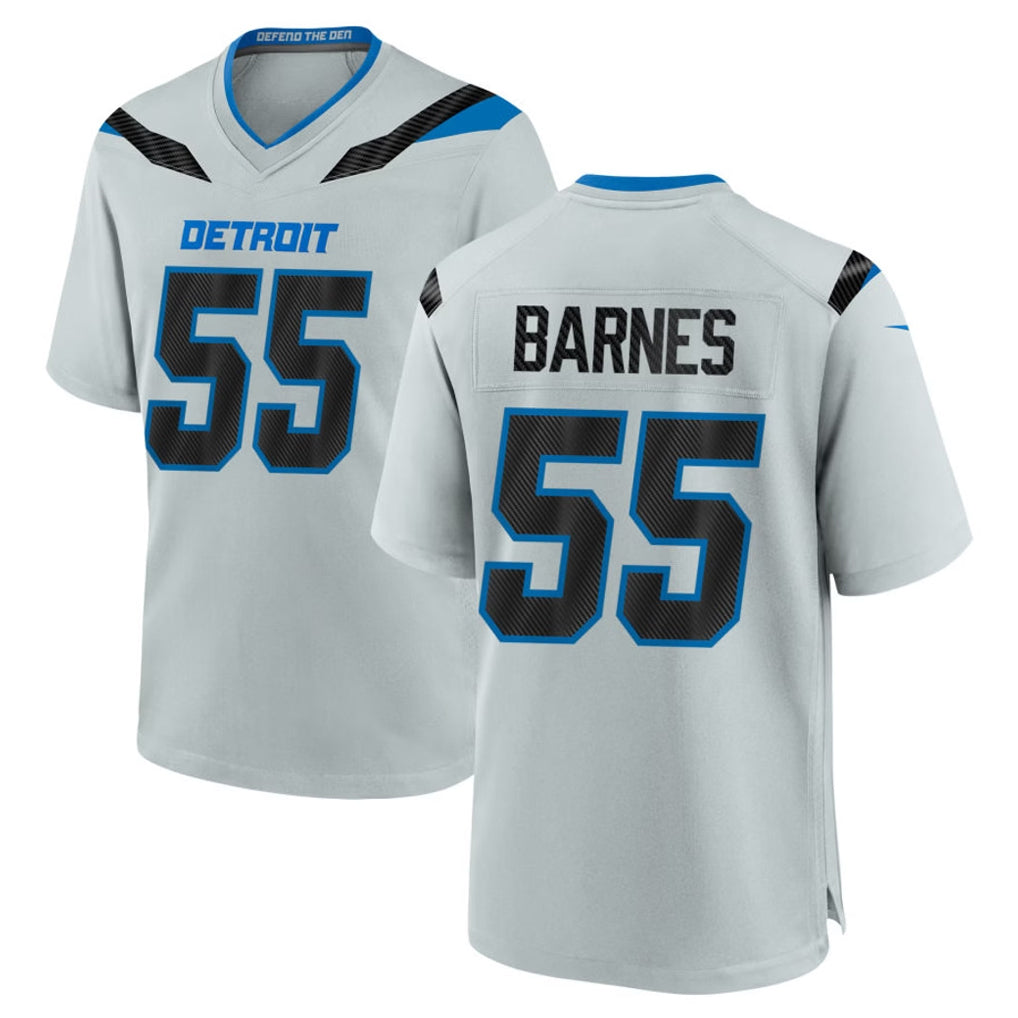 D.Lions #55 Derrick Barnes Player Silver 2026 Rivalries Collection Home Game Ldoa Stitched Jerseys