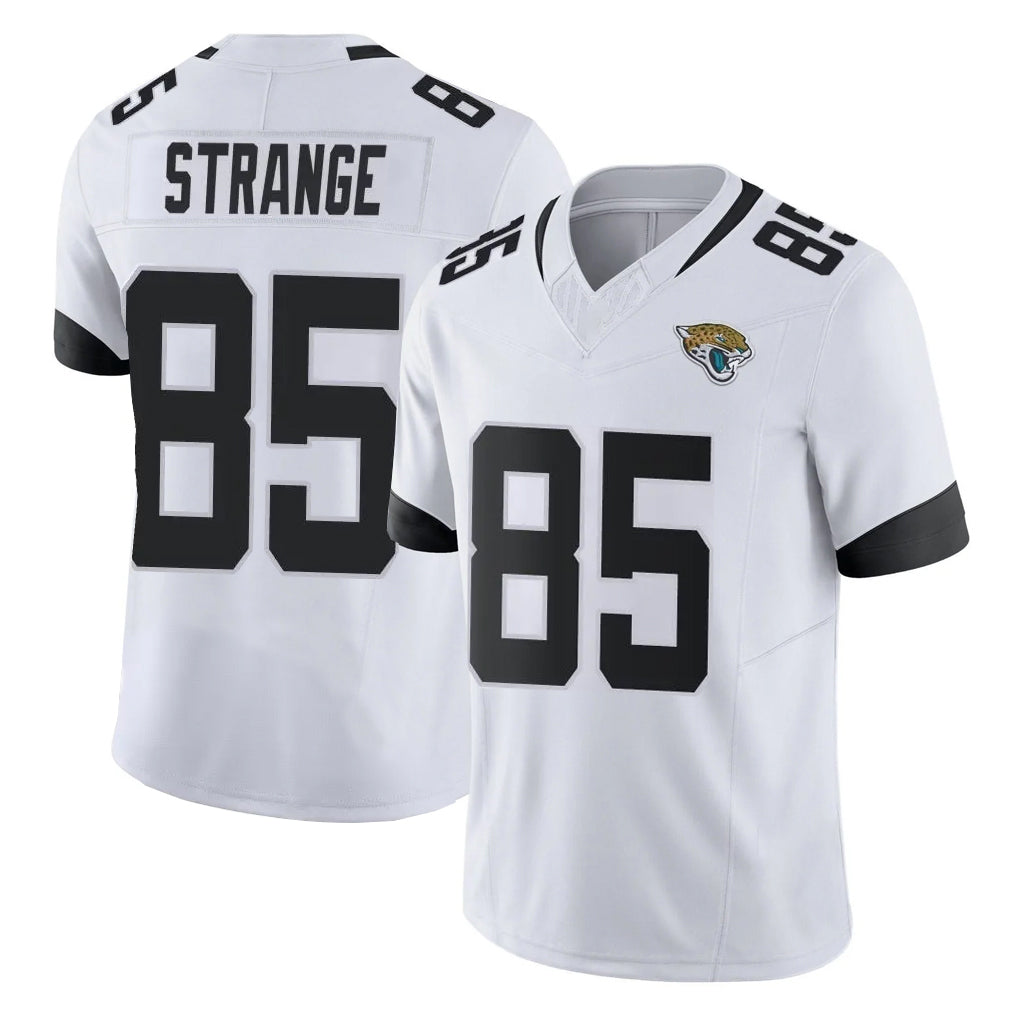 J.Jaguars #85 Brenton Strange Player White Vapor F.U.S.E. Limited Home Game Ldoa Stitched Jerseys