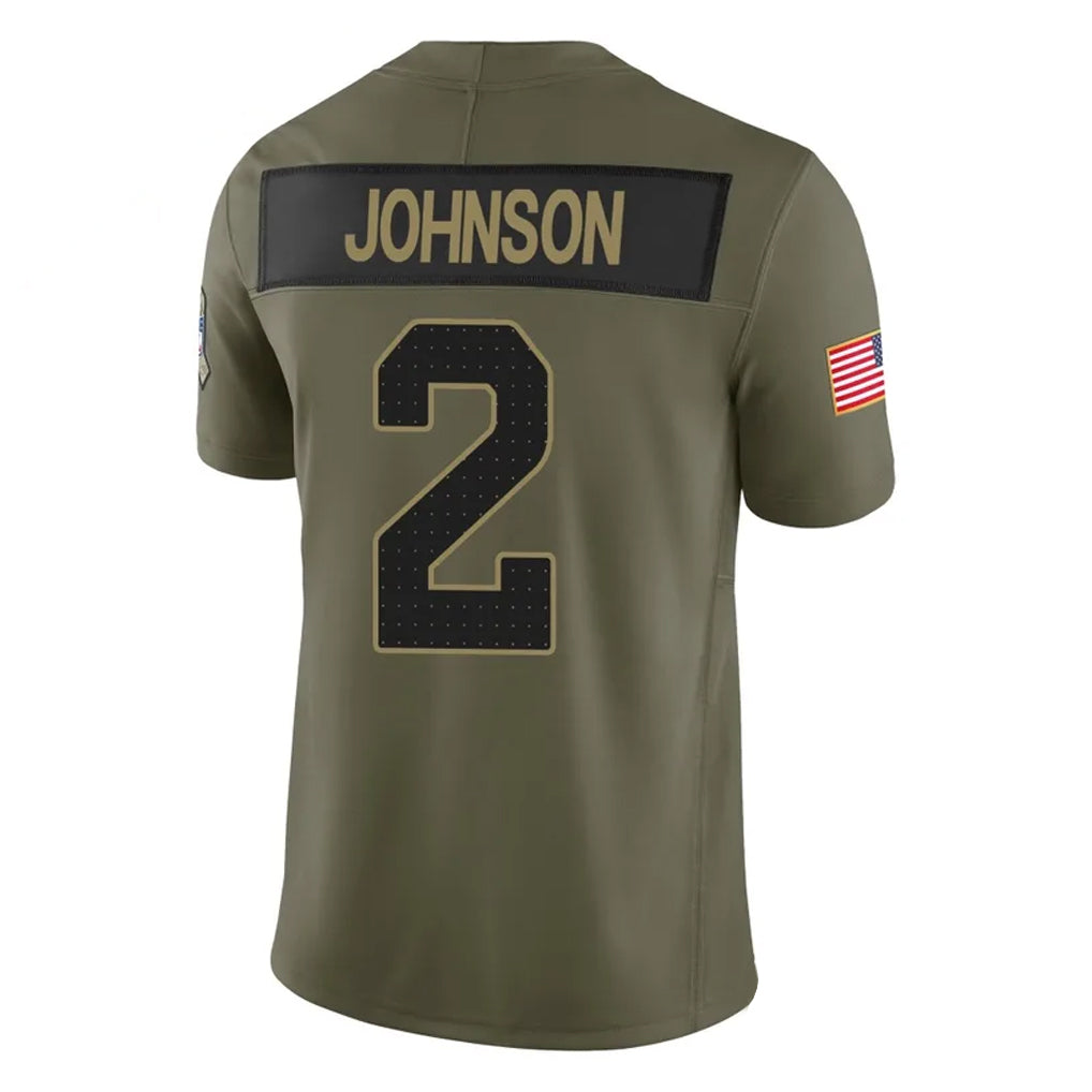 A.Cardinals #2 Will Johnson Player Olive Salute To Service Limited Home Game Ldoa Stitched Jerseys