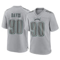 P.Eagles #90 Jordan Davis Player Gray Atmosphere Fashion Home Game Ldoa Stitched Jerseys