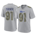 LA.Rams #91 Kobie Turner Player Gray Atmosphere Fashion Home Game Ldoa Stitched Jerseys