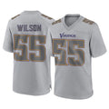 M.Vikings #55 Eric Wilson Player Gray Atmosphere Fashion Home Game Ldoa Stitched Jerseys
