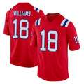 NE.Patriots #18 Kyle Williams Player Red Home Game Ldoa Stitched Jerseys
